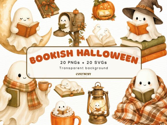 Download Bookish Halloween Watercolor Clipart PNG - Watercolor clipart png Collection