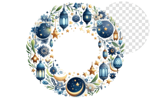 Download EidAura Watercolor Wreath Clipart - Premium Resources