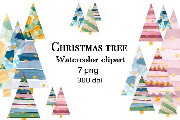 Download Hand Painted Christmas Tree Clipart - Christmas tree clipart Collection