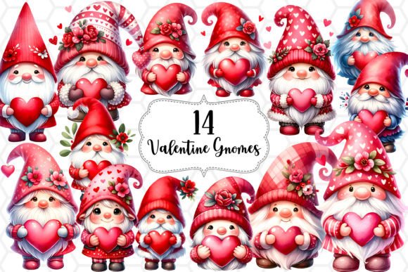 Download Valentine Gnome Sublimation Cliparts - Valentine gnome Collection
