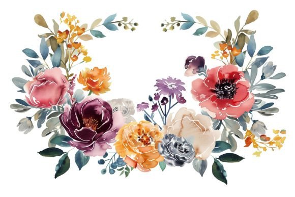 Download Floral Watercolor Wreath - Watercolor wreath Collection