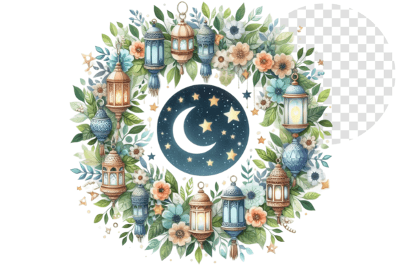 Download EidAura Watercolor Wreath Clipart - Premium Resources
