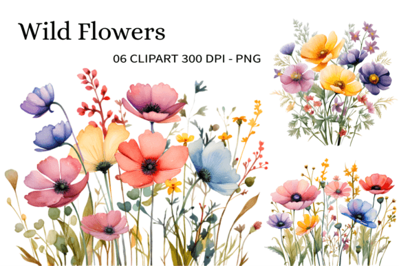 Download Wild Flowers Watercolor Clipart PNG - Watercolor clipart png Collection