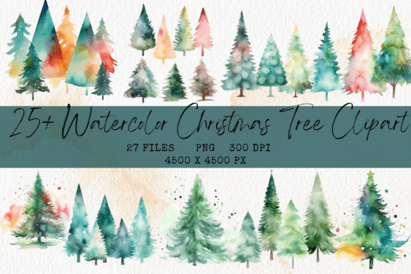 Download Watercolor Christmas Tree Clipart - Christmas tree clipart Collection